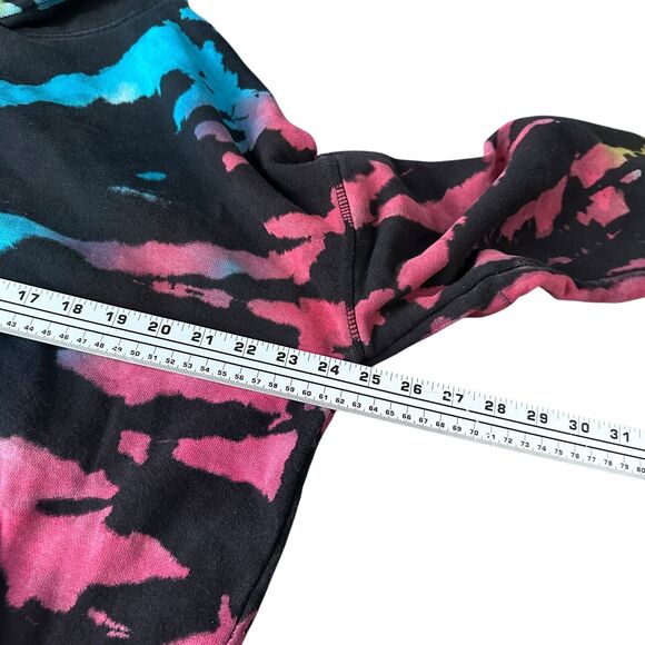YoungLA Hoodie Sweatshirt Men's Small Tie Dye Black Blue Pink Cotton Pullover - Picture 7 of 9